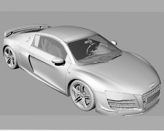 audir8 3D Model .c4d .max .obj .3ds .fbx .stl .blend 