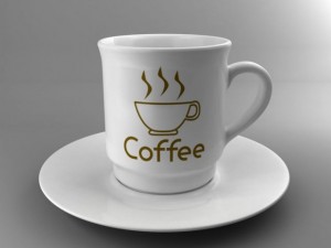 coffee tea cup 003 3D Model