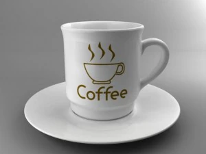 coffee tea cup 003 3D Model