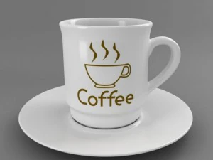 coffee tea cup 003 3D Model