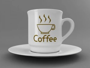 coffee tea cup 003 3D Model