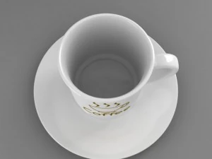 coffee tea cup 003 3D Model