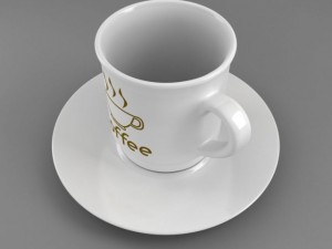 coffee tea cup 003 3D Model