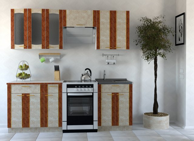 kitchen set 1 Model 3D .c4d .max .obj .3ds .fbx .stl .blend 