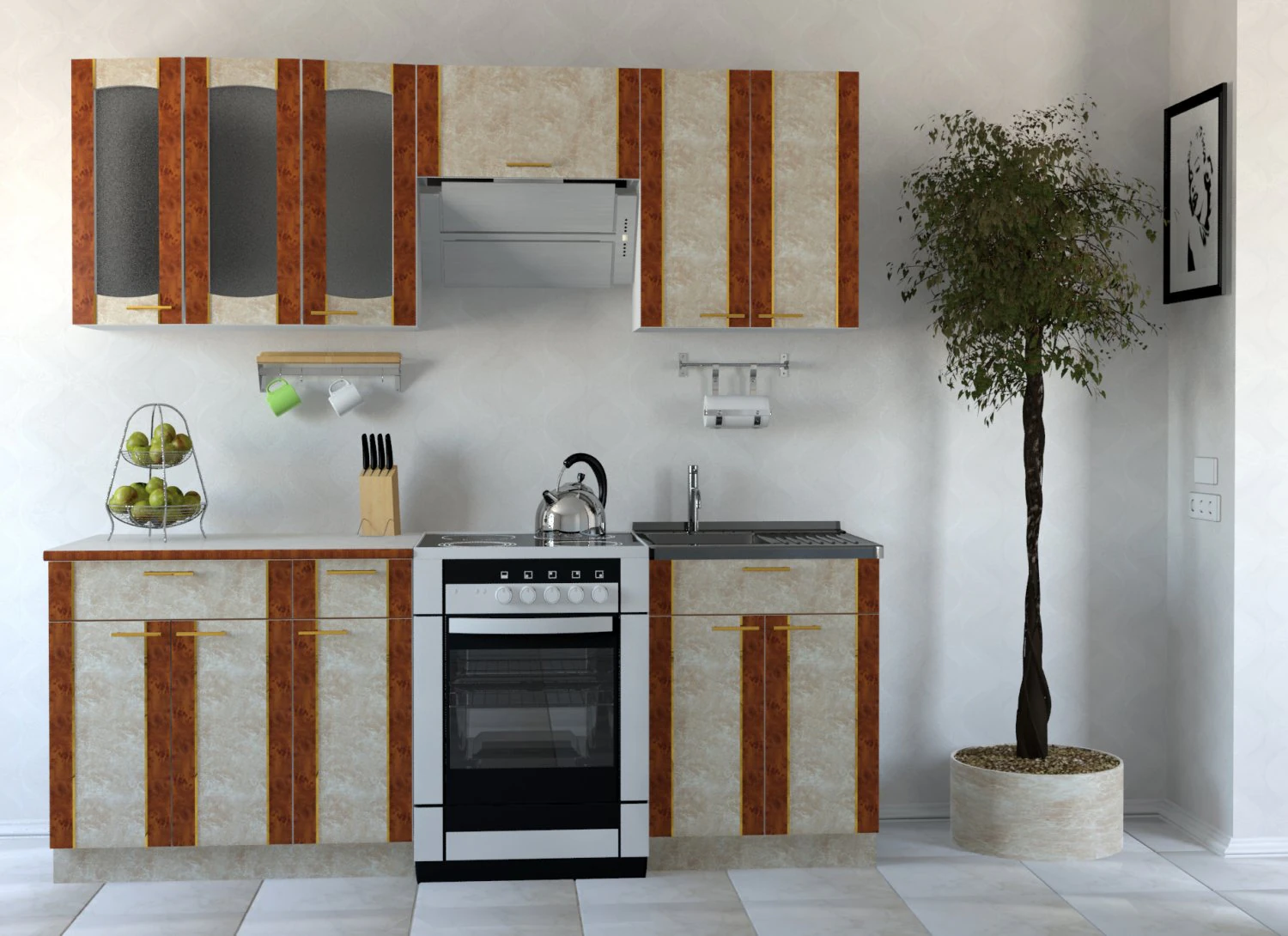 kitchen set 1 3D Model .c4d .max .obj .3ds .fbx .stl .blend 