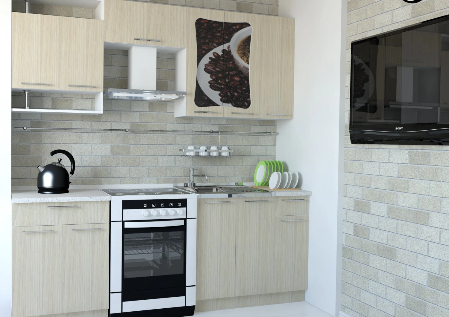 kitchen set 8 3D Model .c4d .max .obj .3ds .fbx .stl .blend 