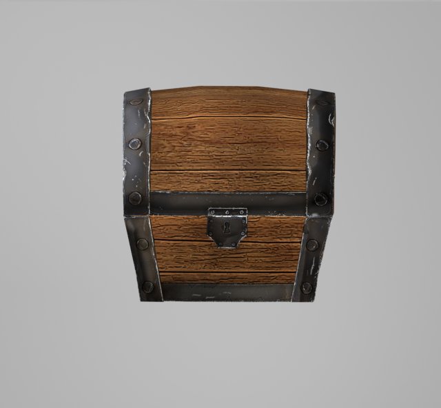 treasure chest 3D Модель .c4d .max .obj .3ds .fbx .stl .blend 