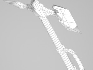 barbarian axe 3D मॉडल