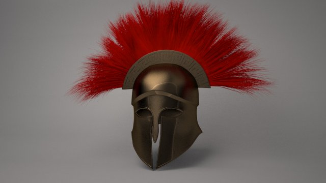 greek helmet 3D Model .c4d .max .obj .3ds .fbx .stl .blend 