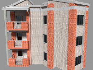 apartment building Modello 3D