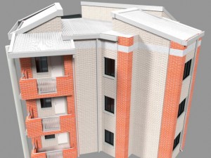 apartment building Modello 3D
