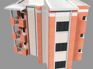 apartment building Modello 3D