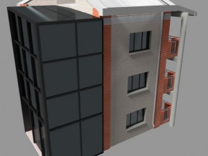 apartment building Modello 3D