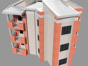 apartment building Modello 3D