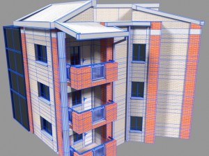 apartment building Modello 3D