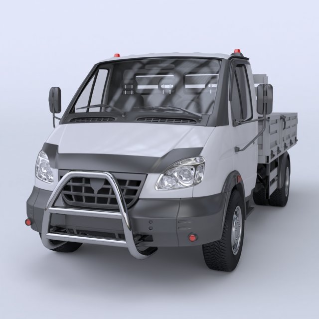 mini truck 3D Model .c4d .max .obj .3ds .fbx .stl .blend 