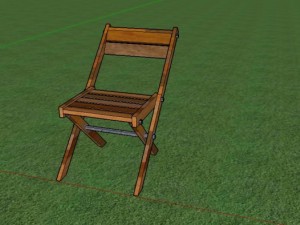 cadeira de madeira wooden chair 3Dモデル