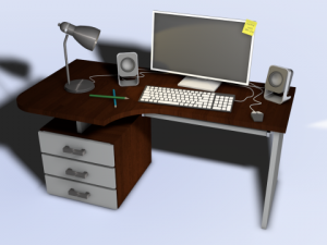 computer table Modèle 3D