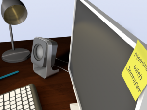 computer table Modelo 3D