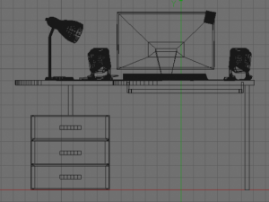 computer table Modelo 3D
