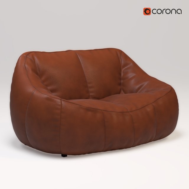 leather sofa 3D Model .c4d .max .obj .3ds .fbx .stl .blend 