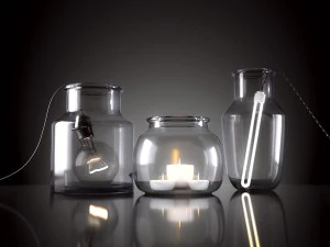 luz em vasos Modelo 3D