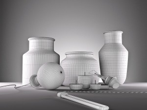 light in pots 3D Model