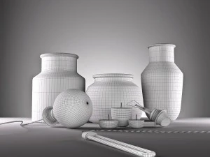 light in pots 3D Model