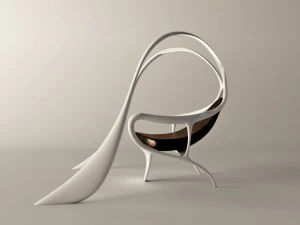 futuristic armchair bunny 3D Model