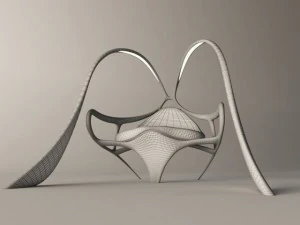 futuristic armchair bunny 3D Model