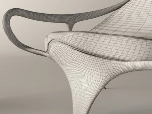 futuristic armchair bunny 3D Model