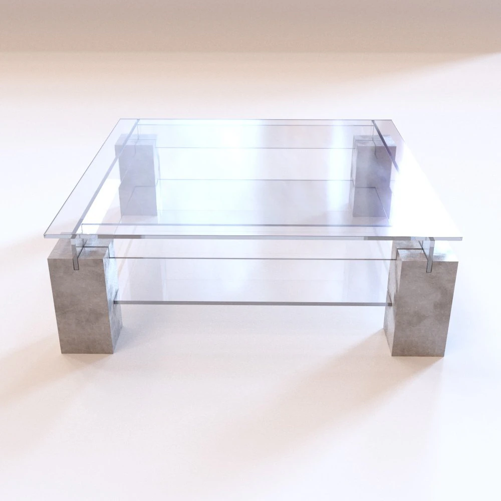 roche bobois tenere coffee table 3D Model .c4d .max .obj .3ds .fbx .stl .blend