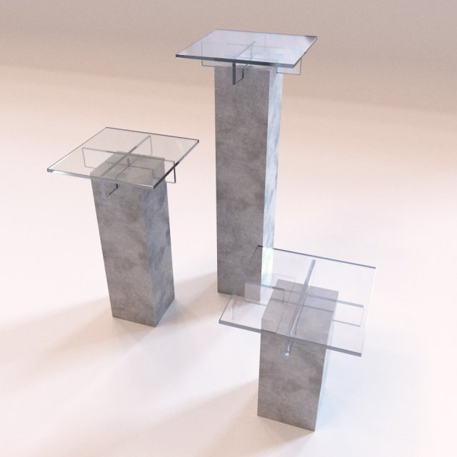 roche bobois  small furniture tenere stools 3D 모델 .c4d .max .obj .3ds .fbx .stl .blend 