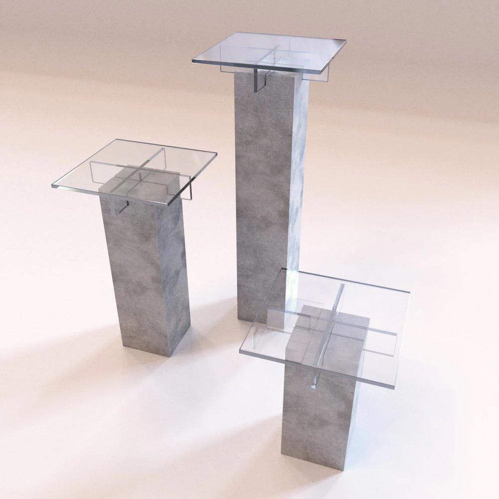 roche bobois маленькі меблі tenere табурети 3D Модель .c4d .max .obj .3ds .fbx .stl .blend 