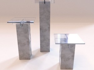 roche bobois  small furniture tenere stools 3D 모델