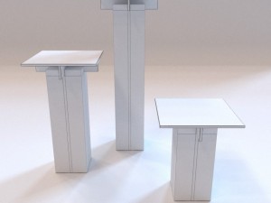 roche bobois  small furniture tenere stools 3D 모델