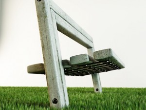 concrete bench Modelo 3D