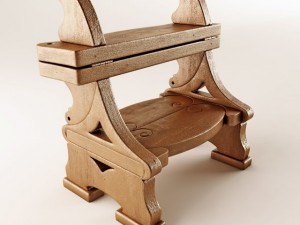 stepladder and bench Model 3D