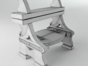 stepladder and bench Model 3D