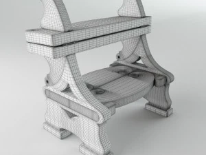stepladder and bench 3D Model