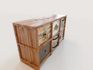 2 commodes ethniques Modèle 3D
