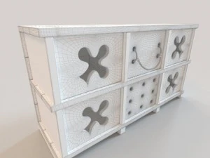 2 commodes ethniques Modèle 3D