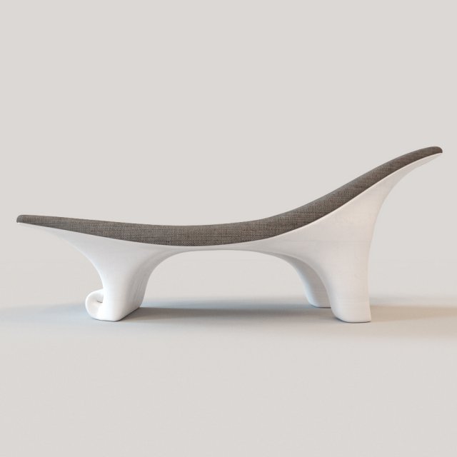 wave wooden lounge 3D-Modell .c4d .max .obj .3ds .fbx .stl .blend 