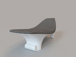 wave wooden lounge 3D-Modell