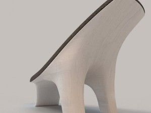 wave wooden lounge 3D-Modell