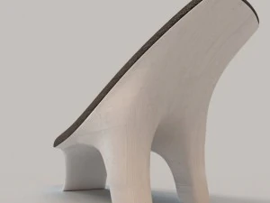 wave wooden lounge 3D Model