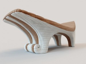 wave knitted lounge 3D Model