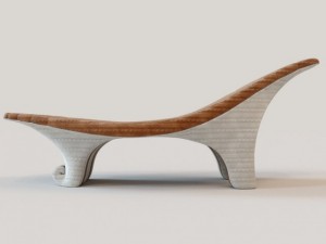 wave knitted lounge Modèle 3D