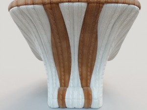 wave knitted lounge Modèle 3D