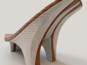 wave knitted lounge Modèle 3D
